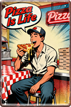 4252024260182		 ''Pizza Is Life''
Schilderstore24 Blechschilder sind perfekt als Geschenk zu Weihnachten, Geburtstage, Feiern, Partys, Grillabende, Partykeller, diät, snack, mahlzei, rezept, wasser Lebensmittel Burger Tee Grill crepes teigware süßigkeit essen grill wurst pommes döner fisch pizza