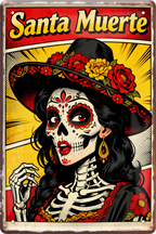 4252024259704		 ''Santa Muerte''
Schilderstore24 Blechschilder sind perfekt als Geschenk zu Weihnachten, Geburtstage, Feiern, Partys, Grillabende, Namenstag, Feiertag, Mädelsabend, Hochzeit. Jederzeit stilvoll im Wohnzimmer, Partykeller, Garage, Praxis, Büro, Zitate, lebensgefahr Sarkasmus Ironie Funny Schwarzer Humor faul dumm fun rente lästern teufel
