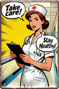 4252024259889		 ''Take Care - Stay Healthy''
Schilderstore24 Blechschilder sind perfekt als Geschenk zu Weihnachten, Geburtstage, Feiern, Partys, Grillabende, Namenstag, Feiertag, Mädelsabend, Hochzeit. Jederzeit stilvoll im Wohnzimmer, Partykeller, Garage, Praxis, Büro, Café, zitat Büro Chef Angestellter Arbeit Job Arbeitsplatz Alltag Beruf Ausbildung