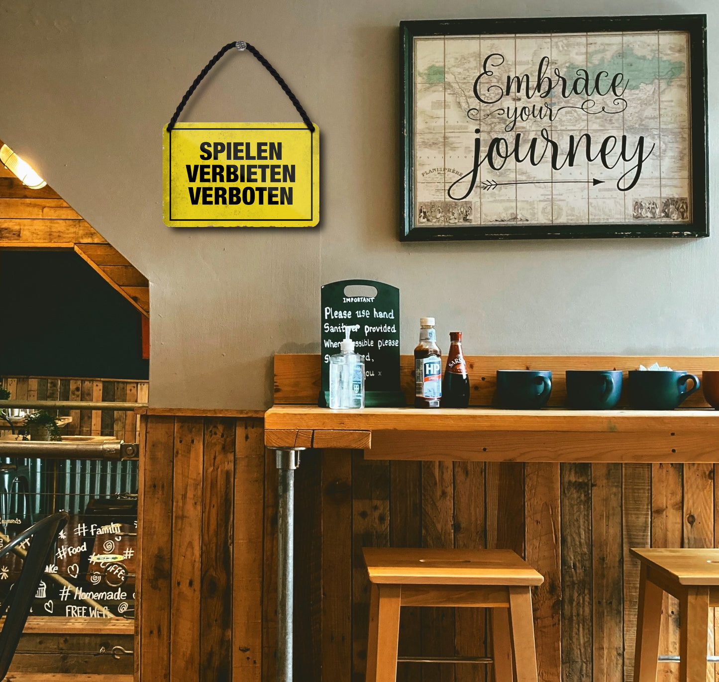 Blechschild ''Spielen verbieten verboten'' 18x12cm