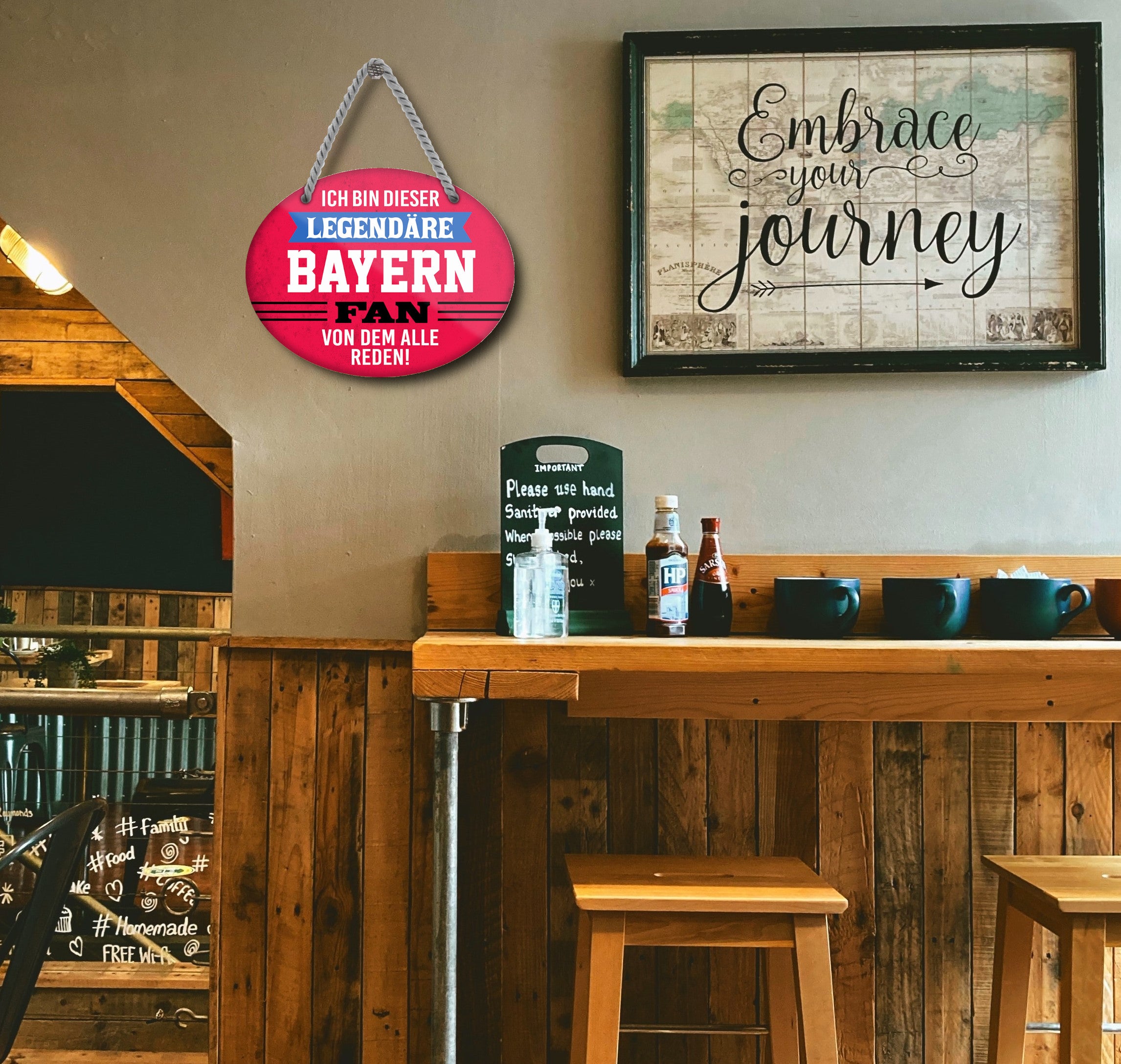 Blechschild  ''Ich bin dieser legendäre Bayern Fan'' 18x14cm