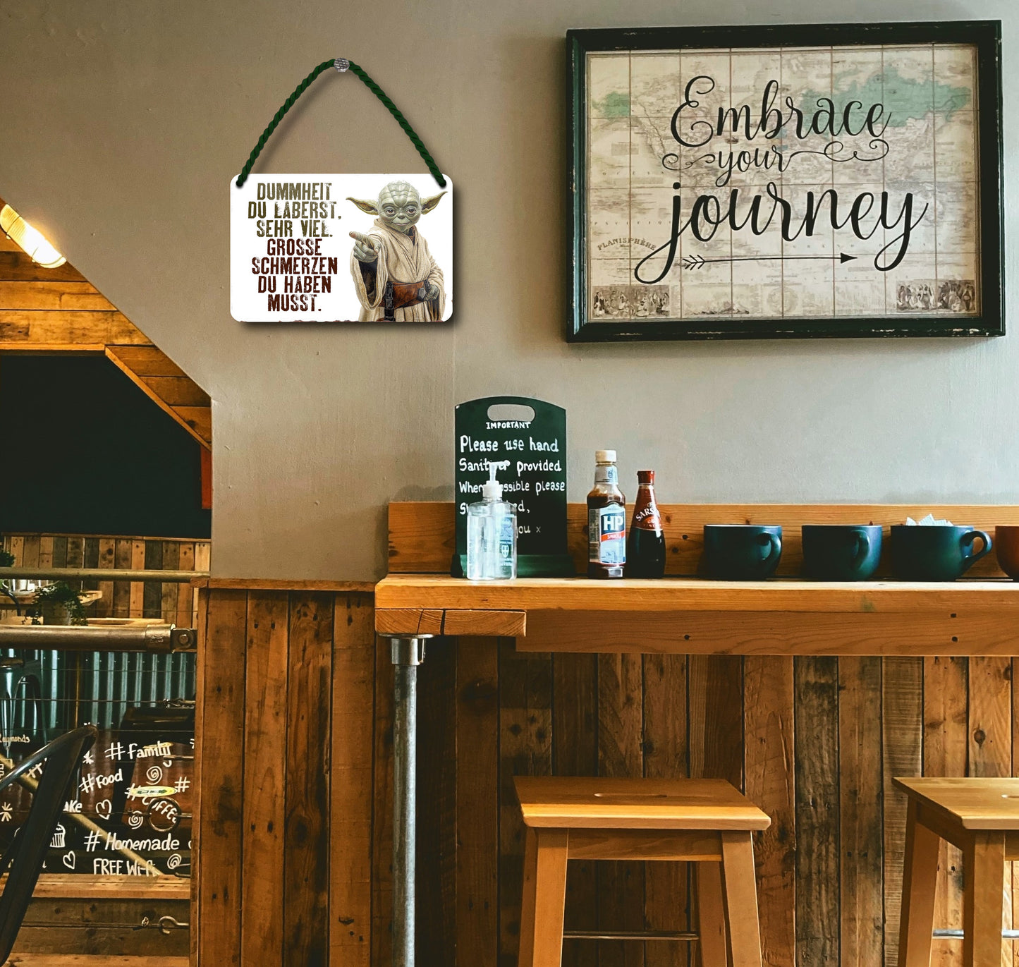 Blechschild ''Dummheit du laberst'' 18x12cm