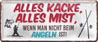 4252024250275		 ''Alles Kacke alles Mist Angeln'' Schilderstore24 Blechschilder sind perfekt als Geschenk zu Weihnachten, Geburtstage, Feiern, Partys, Grillabende, Namenstag, Feiertag, Mädelsabend, Hochzeit. Jederzeit stilvoll im Wohnzimmer, Partykeller, Garage, Praxis, Büro, Café, Hauseingang Angeln Fischen Meerestier Bootsausflug see meer fisch wasser angeln fischen