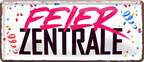 4252024253559		 ''Feier Zentrale''
Schilderstore24 Blechschilder sind perfekt als Geschenk zu Weihnachten, Geburtstage, Feiern, Partys, Grillabende, Namenstag, Feiertag, Mädelsabend, Hochzeit. Jederzeit stilvoll im Wohnzimmer, Partykeller, Garage, Praxis, Büro, Café, Hauseingang Küche Haushalt Willkommen Eigenheim heim essen haus kochen herzlich Zuhause putzen