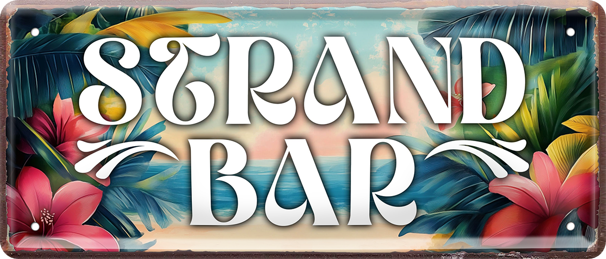 4252024253771		 ''Strand Bar''
Schilderstore24 Blechschilder sind perfekt als Geschenk zu Weihnachten, Geburtstage, Feiern, Partys, Grillabende, Namenstag, Feiertag, Mädelsabend, Hochzeit. Jederzeit stilvoll im Wohnzimmer, Partykeller, Garage, Praxis, Büro, Café, Hauseingang Meer Urlaub Sommer Sandstrand see wasser strand sand urlaub ferien