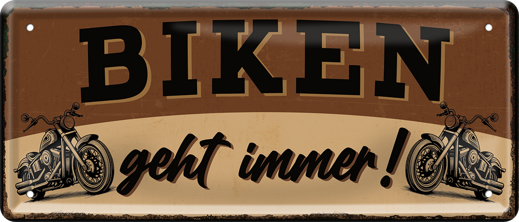 4252024253832		 ''Biken geht immer!''
Schilderstore24 Blechschilder sind perfekt als Geschenk zu Weihnachten, Geburtstage, Feiern, Partys, Grillabende, Namenstag, Feiertag, Mädelsabend, Hochzeit. Jederzeit stilvoll im Wohnzimmer, Partykeller, Garage, Praxis, Büro, Café, Hauseingang Mechaniker Auto Motorrad Werkstatt auto lkw brummi tüfteln schrauber