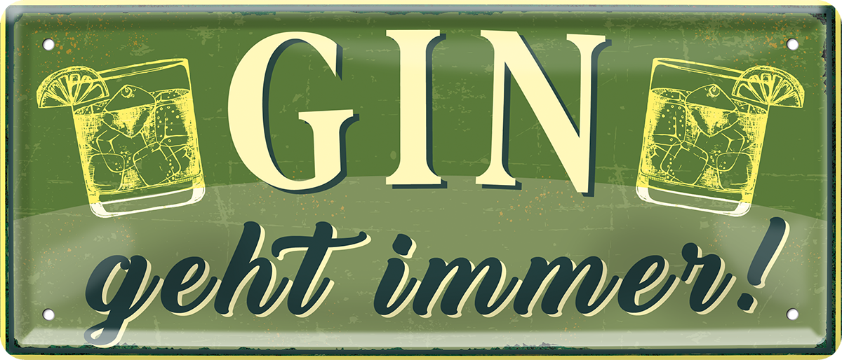 4252024253108		 ''Gin geht immer! (gelb)'' Schilderstore24 Blechschilder sind perfekt als Geschenk zu Weihnachten, Geburtstage, Feiern, Partys, Grillabende, Namenstag, Feiertag, Mädelsabend, Hochzeit. Jederzeit stilvoll im Wohnzimmer, Partykeller, Garage, Praxis, Büro, Café, Hauseingang Alkohol Cocktail Bier Sekt Getränk Bier Alkohol schnaps promille tequila   
