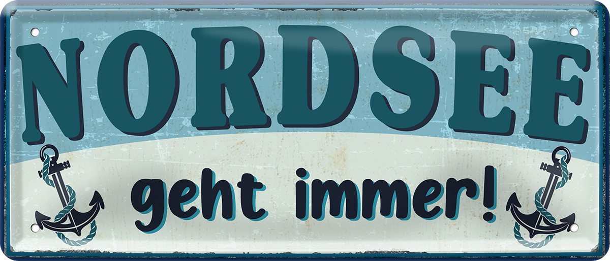 4252024253757		 ''Nordsee geht immer!''
Schilderstore24 Blechschilder sind perfekt als Geschenk zu Weihnachten, Geburtstage, Feiern, Partys, Grillabende, Namenstag, Feiertag, Mädelsabend, Hochzeit. Jederzeit stilvoll im Wohnzimmer, Partykeller, Garage, Praxis, Büro, Café, Hauseingang Meer Urlaub Sommer Sandstrand see wasser strand sand urlaub ferien
