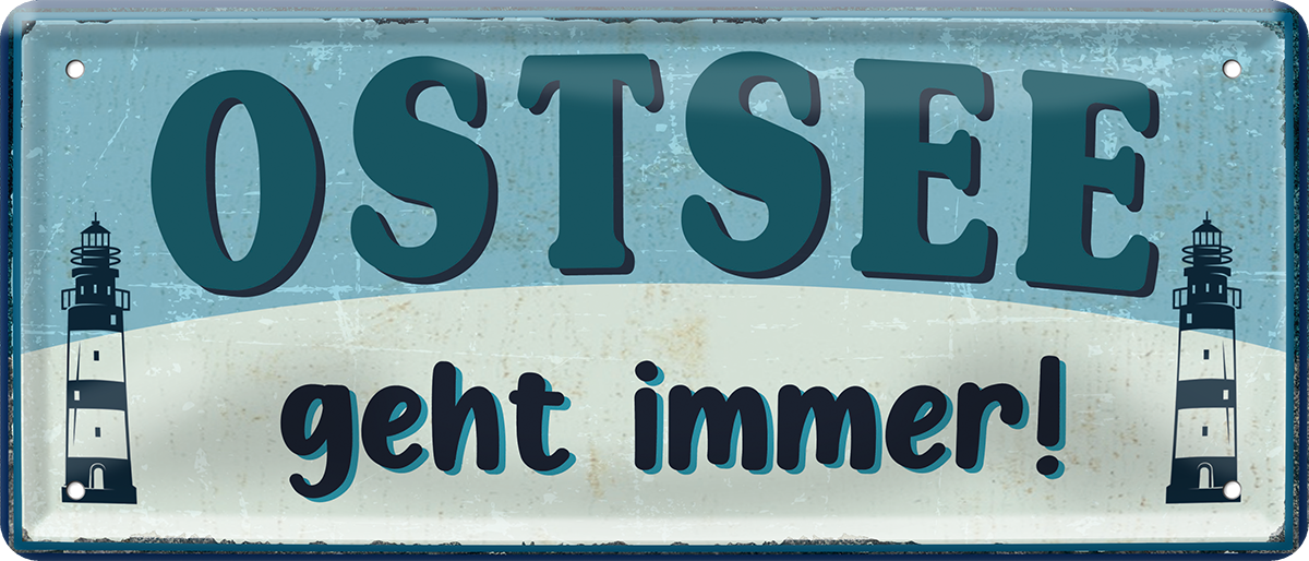 4252024253764		 ''Ostsee geht immer!''
Schilderstore24 Blechschilder sind perfekt als Geschenk zu Weihnachten, Geburtstage, Feiern, Partys, Grillabende, Namenstag, Feiertag, Mädelsabend, Hochzeit. Jederzeit stilvoll im Wohnzimmer, Partykeller, Garage, Praxis, Büro, Café, Hauseingang Meer Urlaub Sommer Sandstrand see wasser strand sand urlaub ferien