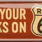 4252024256888		 ''Get your kicks on Route 66''
Schilderstore24 Blechschilder sind perfekt als Geschenk zu Weihnachten, Geburtstage, Feiern, Partys, Grillabende, Namenstag, Feiertag, Mädelsabend, Hochzeit. Jederzeit stilvoll im Wohnzimmer, Partykeller, Garage, biker, zitat, route, highway Mechaniker Auto Motorrad Werkstatt auto lkw brummi tüfteln schrauber