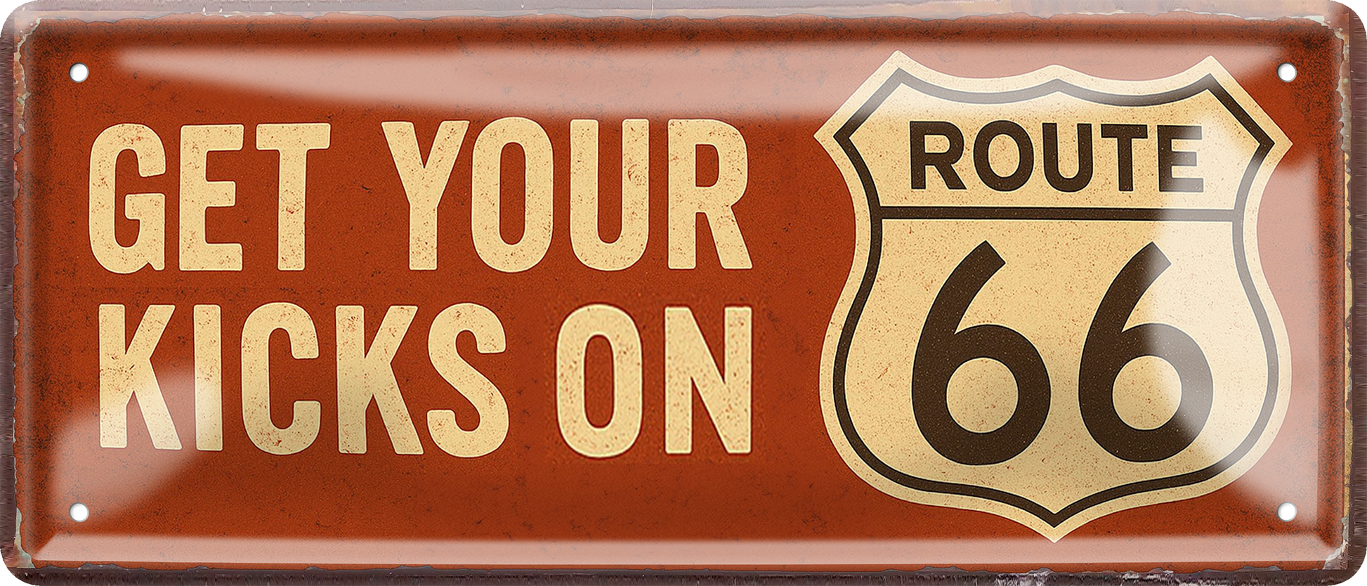 4252024256888		 ''Get your kicks on Route 66''
Schilderstore24 Blechschilder sind perfekt als Geschenk zu Weihnachten, Geburtstage, Feiern, Partys, Grillabende, Namenstag, Feiertag, Mädelsabend, Hochzeit. Jederzeit stilvoll im Wohnzimmer, Partykeller, Garage, biker, zitat, route, highway Mechaniker Auto Motorrad Werkstatt auto lkw brummi tüfteln schrauber