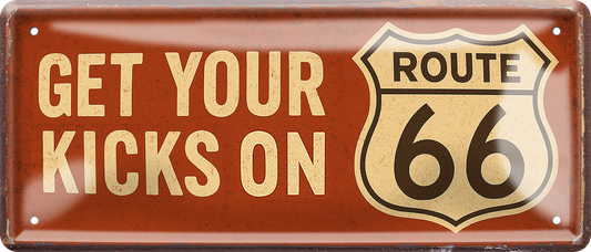 4252024256888		 ''Get your kicks on Route 66''
Schilderstore24 Blechschilder sind perfekt als Geschenk zu Weihnachten, Geburtstage, Feiern, Partys, Grillabende, Namenstag, Feiertag, Mädelsabend, Hochzeit. Jederzeit stilvoll im Wohnzimmer, Partykeller, Garage, biker, zitat, route, highway Mechaniker Auto Motorrad Werkstatt auto lkw brummi tüfteln schrauber