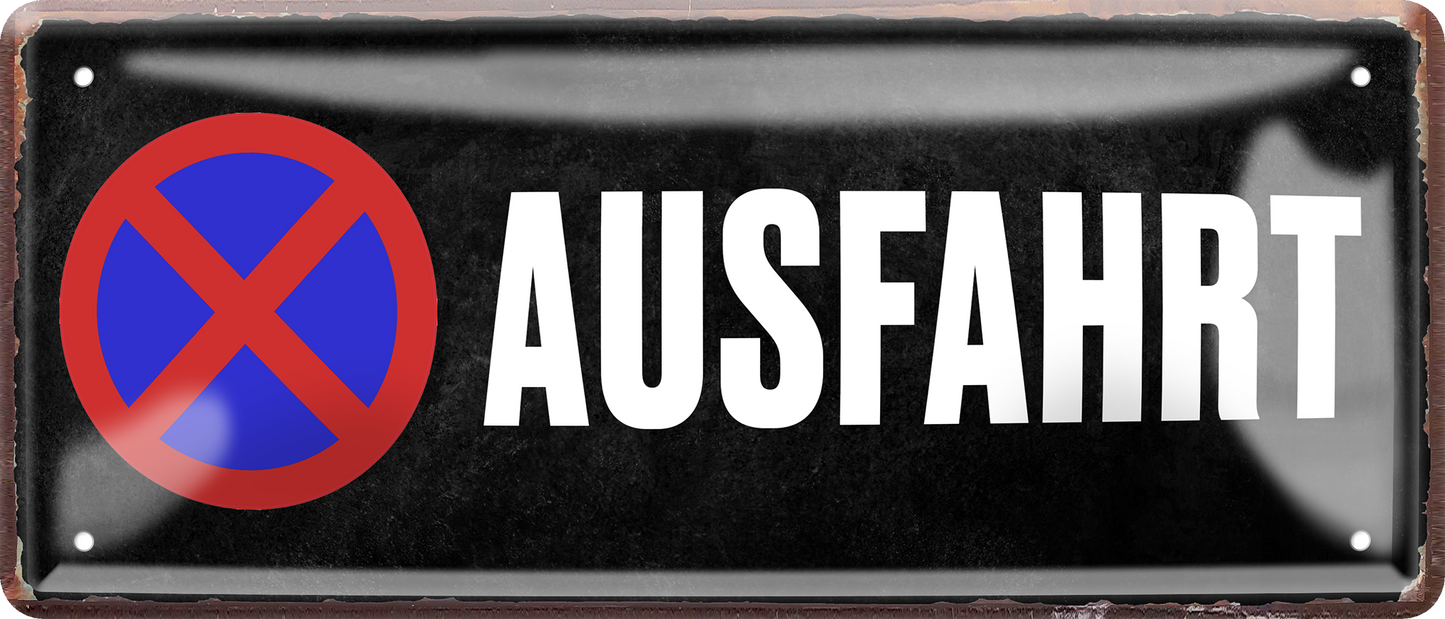 4252024256529		 ''Ausfahrt''
Schilderstore24 Blechschilder sind perfekt als Geschenk zu Weihnachten, Geburtstage, Feiern, Partys, Grillabende, Namenstag, Feiertag, Mädelsabend, Hochzeit. Jederzeit stilvoll im Wohnzimmer, Partykeller, Garage, Praxis, Büro, Zitate, lebensgefahr Sarkasmus Ironie Funny Schwarzer Humor faul dumm fun rente lästern teufel