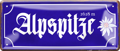 4252024256581		 ''Alpspitze''
Schilderstore24 Blechschilder sind perfekt als Geschenk. Jederzeit stilvoll im Wohnzimmer, Partykeller, Garage, Praxis, Büro, Café, zitate Berge Reisen Wandern Outdoor Natur Urlaub sehenswürdigkeiten tal freizeit sport