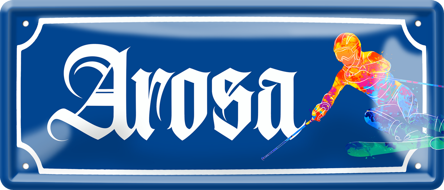 4252024256956		 ''Arosa (ski)''
Schilderstore24 Blechschilder sind perfekt als Geschenk zu Weihnachten, Geburtstage, Feiern, Partys, Grillabende, Hochzeit. Jederzeit stilvoll im Wohnzimmer, Partykeller, Garage, reiseziel, städte, see, zitat Berge Reisen Wandern Outdoor Natur Urlaub sehenswürdigkeiten insel paradies