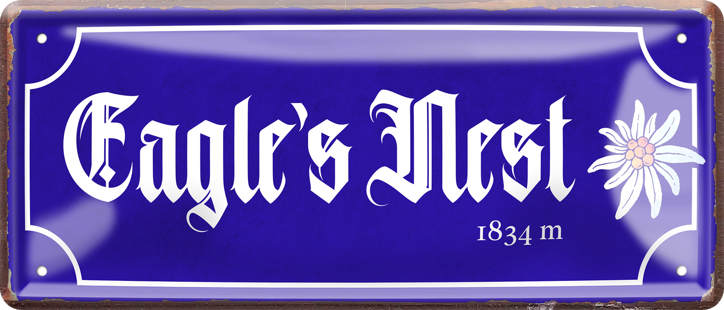 4252024257090		 ''Eagle's Nest''
Schilderstore24 Blechschilder sind perfekt als Geschenk zu Weihnachten, Geburtstage, Feiern, Partys, Grillabende, Hochzeit. Jederzeit stilvoll im Wohnzimmer, Partykeller, Garage, reiseziel, städte, see, zitat Berge Reisen Wandern Outdoor Natur Urlaub sehenswürdigkeiten insel paradies