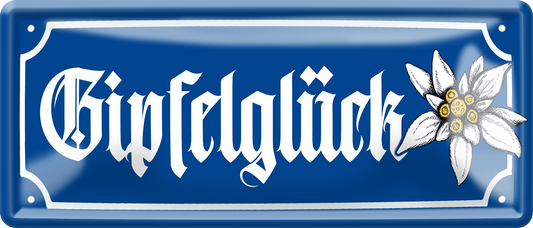 4252024256628		 ''Gipfelglück''
Schilderstore24 Blechschilder sind perfekt als Geschenk. Jederzeit stilvoll im Wohnzimmer, Partykeller, Garage, Praxis, Büro, Café, zitate Berge Reisen Wandern Outdoor Natur Urlaub sehenswürdigkeiten tal freizeit sport