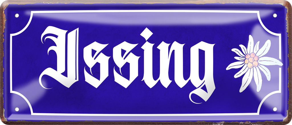 4252024257151		 ''Issing''
Schilderstore24 Blechschilder sind perfekt als Geschenk zu Weihnachten, Geburtstage, Feiern, Partys, Grillabende, Hochzeit. Jederzeit stilvoll im Wohnzimmer, Partykeller, Garage, reiseziel, städte, see, zitat Berge Reisen Wandern Outdoor Natur Urlaub sehenswürdigkeiten insel paradies