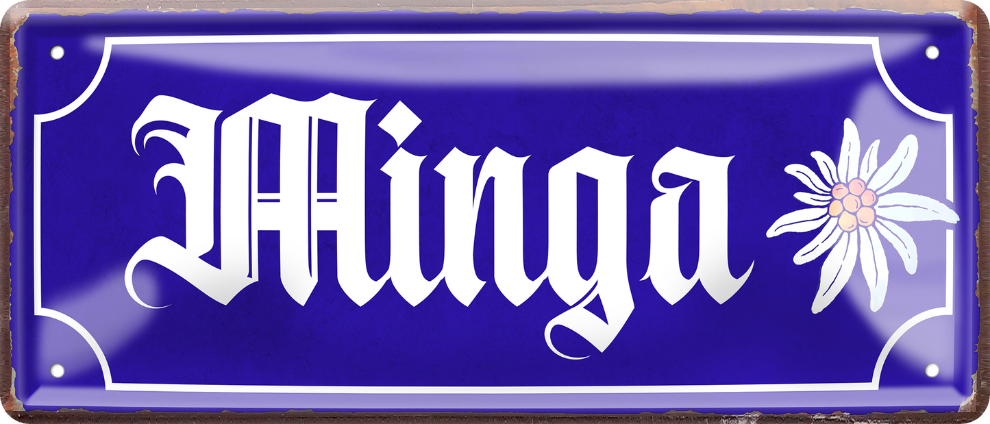 4252024257328		 ''Minga''
Schilderstore24 Blechschilder sind perfekt als Geschenk zu Weihnachten, Geburtstage, Feiern, Partys, Grillabende, Hochzeit. Jederzeit stilvoll im Wohnzimmer, Partykeller, Garage, reiseziel, städte, see, zitat Berge Reisen Wandern Outdoor Natur Urlaub sehenswürdigkeiten insel paradies