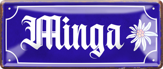 4252024257328		 ''Minga''
Schilderstore24 Blechschilder sind perfekt als Geschenk zu Weihnachten, Geburtstage, Feiern, Partys, Grillabende, Hochzeit. Jederzeit stilvoll im Wohnzimmer, Partykeller, Garage, reiseziel, städte, see, zitat Berge Reisen Wandern Outdoor Natur Urlaub sehenswürdigkeiten insel paradies