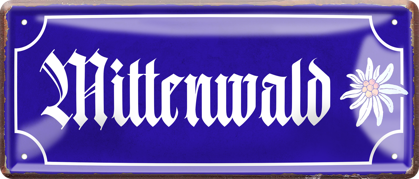 4252024257335		 ''Mittenwald''
Schilderstore24 Blechschilder sind perfekt als Geschenk zu Weihnachten, Geburtstage, Feiern, Partys, Grillabende, Hochzeit. Jederzeit stilvoll im Wohnzimmer, Partykeller, Garage, reiseziel, städte, see, zitat Berge Reisen Wandern Outdoor Natur Urlaub sehenswürdigkeiten insel paradies