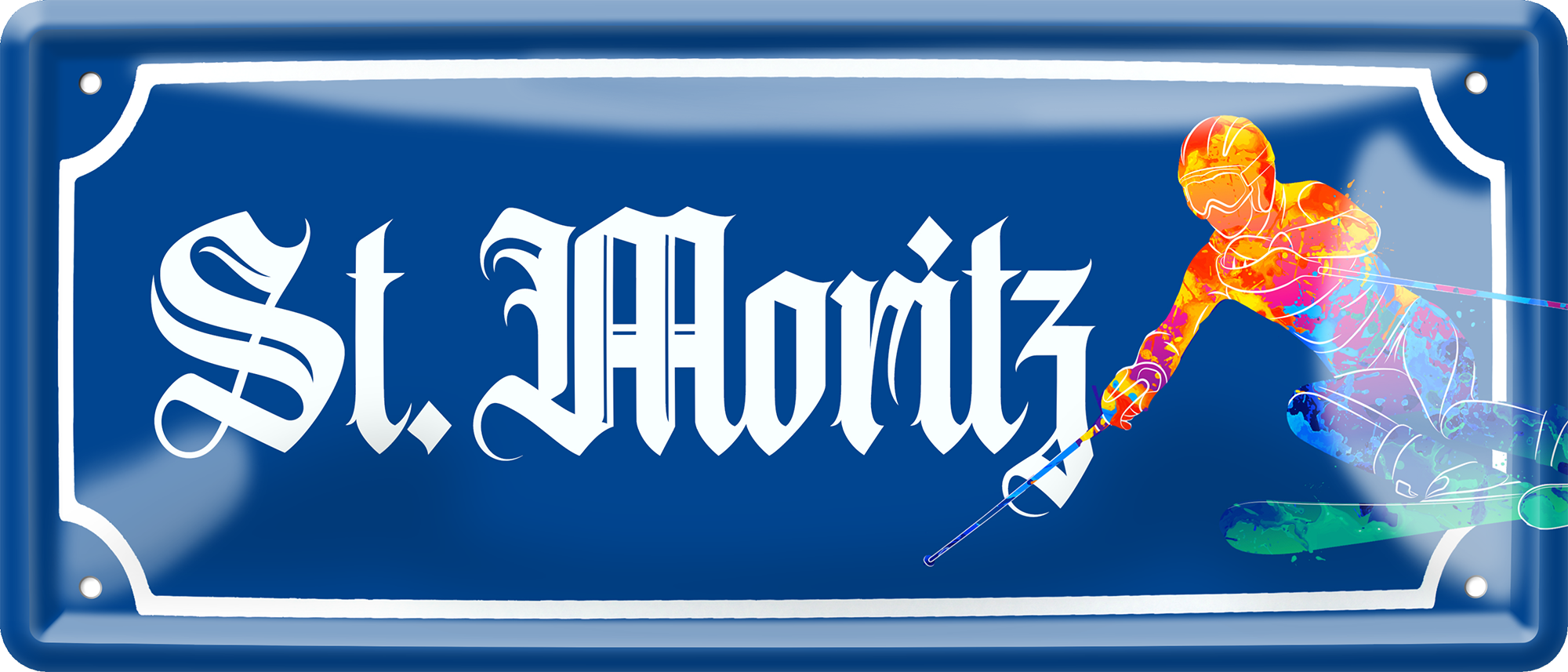 4252024257489		 ''St. Moritz (ski)''
Schilderstore24 Blechschilder sind perfekt als Geschenk zu Weihnachten, Geburtstage, Feiern, Partys, Grillabende, Hochzeit. Jederzeit stilvoll im Wohnzimmer, Partykeller, Garage, reiseziel, städte, see, zitat Berge Reisen Wandern Outdoor Natur Urlaub sehenswürdigkeiten insel paradies