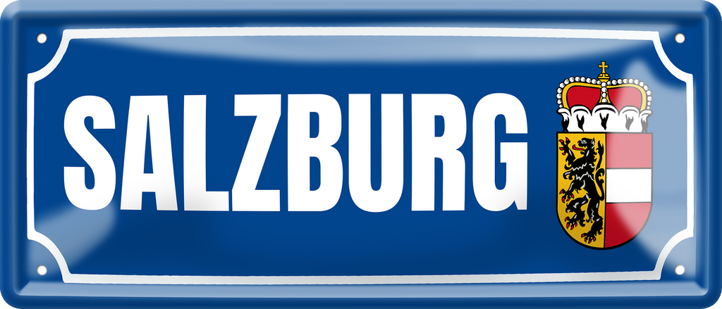 4252024257465		 ''Salzburg''
Schilderstore24 Blechschilder sind perfekt als Geschenk zu Weihnachten, Geburtstage, Feiern, Partys, Grillabende, Hochzeit. Jederzeit stilvoll im Wohnzimmer, Partykeller, Garage, reiseziel, städte, see, zitat Berge Reisen Wandern Outdoor Natur Urlaub sehenswürdigkeiten insel paradies