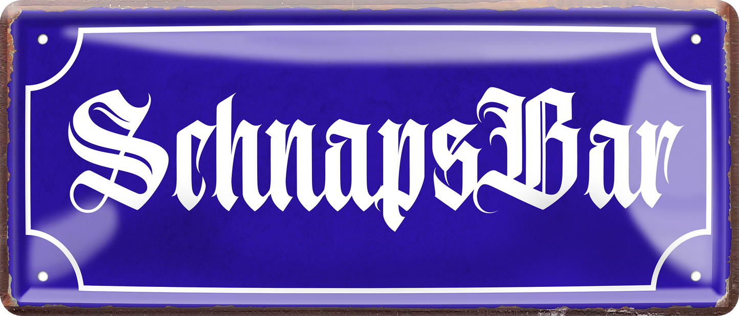 4252024256710		 ''Schnaps Bar''
Schilderstore24 Blechschilder sind perfekt als Geschenk zu Weihnachten, Geburtstage, Feiern, Partys, Grillabende, Namenstag, Feiertag, Mädelsabend, Hochzeit. Jederzeit stilvoll im Wohnzimmer, Partykeller, Garage, Praxis, Büro, Café, Hauseingang Alkohol Cocktail Bier Sekt Getränk Bier Alkohol schnaps promille tequila   