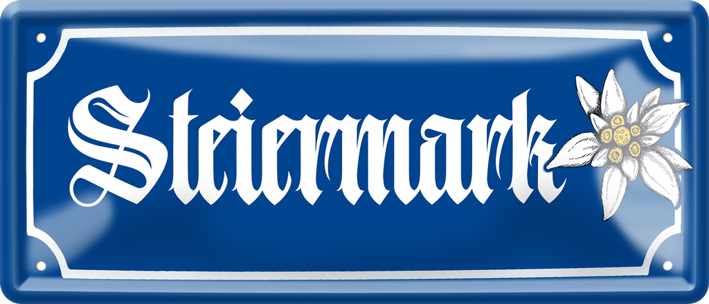 4252024257526		 ''Steiermark (blume)''
Schilderstore24 Blechschilder sind perfekt als Geschenk zu Weihnachten, Geburtstage, Feiern, Partys, Grillabende, Hochzeit. Jederzeit stilvoll im Wohnzimmer, Partykeller, Garage, reiseziel, städte, see, zitat Berge Reisen Wandern Outdoor Natur Urlaub sehenswürdigkeiten insel paradies