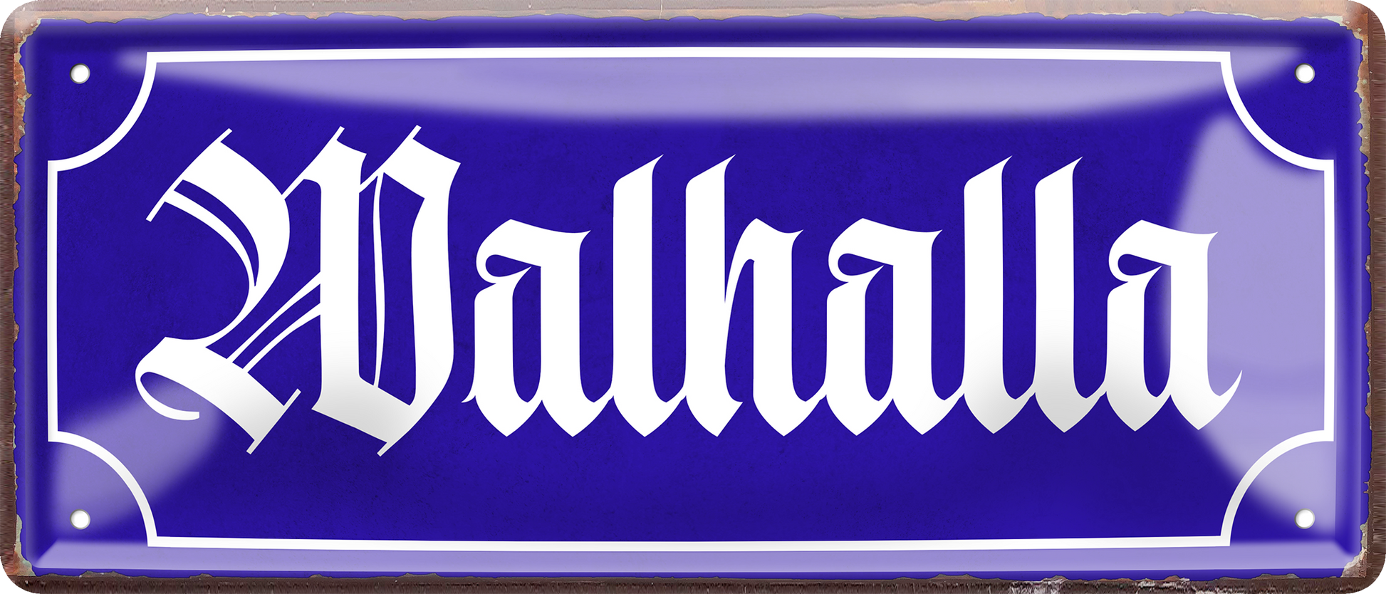 4252024257632		 ''Walhalla (blau)''
Schilderstore24 Blechschilder sind perfekt als Geschenk zu Weihnachten, Geburtstage, Feiern, Partys , Hochzeit. Jederzeit stilvoll im Wohnzimmer, Partykeller, Garage, Praxis, Büro, Café, zitat Valhalla Nordmänner Wikinger Krieger Axt ehre nordisch götter wikings valhall gott