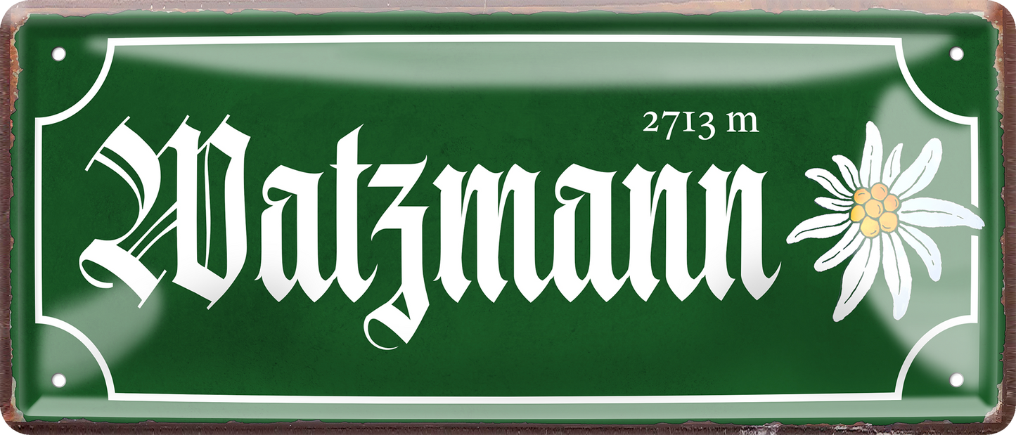 4252024256680		 ''Watzmann (braun)''
Schilderstore24 Blechschilder sind perfekt als Geschenk. Jederzeit stilvoll im Wohnzimmer, Partykeller, Garage, Praxis, Büro, Café, zitate Berge Reisen Wandern Outdoor Natur Urlaub sehenswürdigkeiten tal freizeit sport