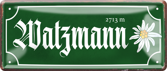 4252024256680		 ''Watzmann (braun)''
Schilderstore24 Blechschilder sind perfekt als Geschenk. Jederzeit stilvoll im Wohnzimmer, Partykeller, Garage, Praxis, Büro, Café, zitate Berge Reisen Wandern Outdoor Natur Urlaub sehenswürdigkeiten tal freizeit sport
