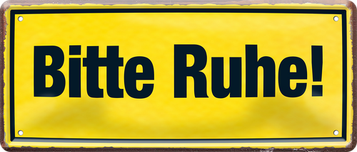 4252024260960		 ''Bitte ruhe!''
Schilderstore24 Blechschilder sind perfekt als Geschenk zu Weihnachten, Geburtstage, Feiern, Partys, Grillabende, Namenstag, Feiertag, Hochzeit. Jederzeit stilvoll im Wohnzimmer, Partykeller, Garage, Praxis, Büro, Café, zitate Küche Haushalt Willkommen Eigenheim heim essen haus kochen herzlich Zuhause putzen