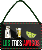4252024242775	Schilderstore24 	 ''Los tres amigos'' Schilderstore24 Blechschilder sind perfekt als Geschenk zu Weihnachten, Geburtstage, Feiern, Partys, Grillabende, Namenstag, Feiertag, Mädelsabend, Hochzeit. Jederzeit stilvoll im Wohnzimmer, Partykeller, Garage, Praxis, Büro, Café, Hauseingang Alkohol Cocktail Bier Sekt Getränk Bier Alkohol schnaps promille tequila   