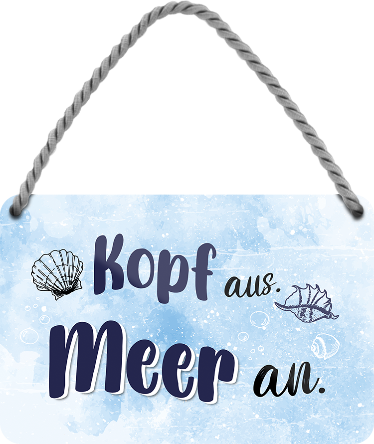 4252024248609		 ''Kopf aus. Meer an'' Schilderstore24 Blechschilder sind perfekt als Geschenk zu Weihnachten, Geburtstage, Feiern, Partys, Grillabende, Namenstag, Feiertag, Mädelsabend, Hochzeit. Jederzeit stilvoll im Wohnzimmer, Partykeller, Garage, Praxis, Büro, Café, Hauseingang Meer Urlaub Sommer Sandstrand meer wasser strand sand urlaub ferien