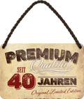 4252024248364		 ''Premium Qualität 40 Jahre'' Schilderstore24 Blechschilder sind perfekt als Geschenk zu Weihnachten, Geburtstage, Feiern, Partys, Grillabende, Namenstag, Feiertag, Mädelsabend, Hochzeit. Jederzeit stilvoll im Wohnzimmer, Partykeller, Garage, Praxis, Büro, Café, Hauseingang Familie Zuhause Eltern Geschwister oma opa familie mama papa geschwister