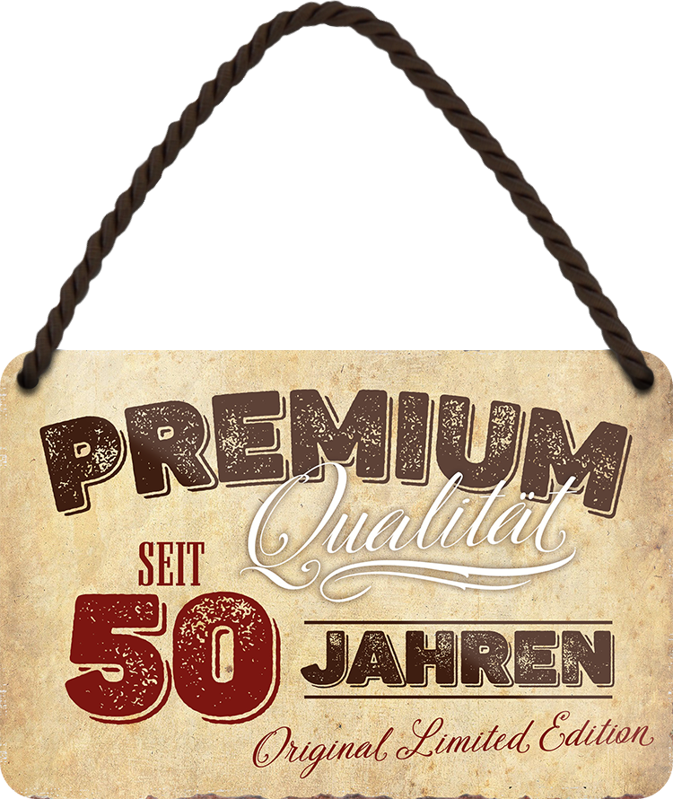 4252024248371		 ''Premium Qualität 50 Jahre'' Schilderstore24 Blechschilder sind perfekt als Geschenk zu Weihnachten, Geburtstage, Feiern, Partys, Grillabende, Namenstag, Feiertag, Mädelsabend, Hochzeit. Jederzeit stilvoll im Wohnzimmer, Partykeller, Garage, Praxis, Büro, Café, Hauseingang Familie Zuhause Eltern Geschwister oma opa familie mama papa geschwister