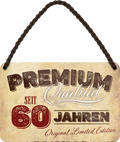 4252024248388		 ''Premium Qualität 60 Jahre'' Schilderstore24 Blechschilder sind perfekt als Geschenk zu Weihnachten, Geburtstage, Feiern, Partys, Grillabende, Namenstag, Feiertag, Mädelsabend, Hochzeit. Jederzeit stilvoll im Wohnzimmer, Partykeller, Garage, Praxis, Büro, Café, Hauseingang Familie Zuhause Eltern Geschwister oma opa familie mama papa geschwister