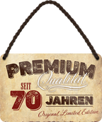 4252024248395		 ''Premium Qualität 70 Jahre'' Schilderstore24 Blechschilder sind perfekt als Geschenk zu Weihnachten, Geburtstage, Feiern, Partys, Grillabende, Namenstag, Feiertag, Mädelsabend, Hochzeit. Jederzeit stilvoll im Wohnzimmer, Partykeller, Garage, Praxis, Büro, Café, Hauseingang Familie Zuhause Eltern Geschwister oma opa familie mama papa geschwister