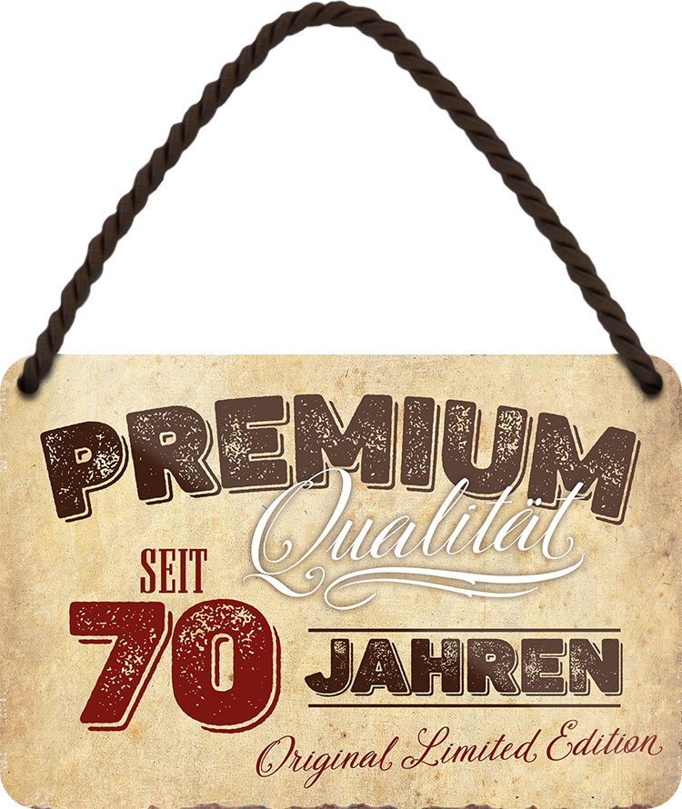 4252024248395		 ''Premium Qualität 70 Jahre'' Schilderstore24 Blechschilder sind perfekt als Geschenk zu Weihnachten, Geburtstage, Feiern, Partys, Grillabende, Namenstag, Feiertag, Mädelsabend, Hochzeit. Jederzeit stilvoll im Wohnzimmer, Partykeller, Garage, Praxis, Büro, Café, Hauseingang Familie Zuhause Eltern Geschwister oma opa familie mama papa geschwister