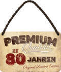 4252024248401		 ''Premium Qualität 80 Jahre'' Schilderstore24 Blechschilder sind perfekt als Geschenk zu Weihnachten, Geburtstage, Feiern, Partys, Grillabende, Namenstag, Feiertag, Mädelsabend, Hochzeit. Jederzeit stilvoll im Wohnzimmer, Partykeller, Garage, Praxis, Büro, Café, Hauseingang Familie Zuhause Eltern Geschwister oma opa familie mama papa geschwister