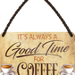 4252024251142		 ''Good time for Coffee'' Schilderstore24 Blechschilder sind perfekt als Geschenk zu Weihnachten, Geburtstage, Feiern, Partys, Grillabende, Namenstag, Feiertag, Mädelsabend, Hochzeit. Jederzeit stilvoll im Wohnzimmer, Partykeller, Garage, Praxis, Büro, Café, Hauseingang Lebensmittel Kaffee Kuchen Sucht café coffee kaffeemaschine getränk essen