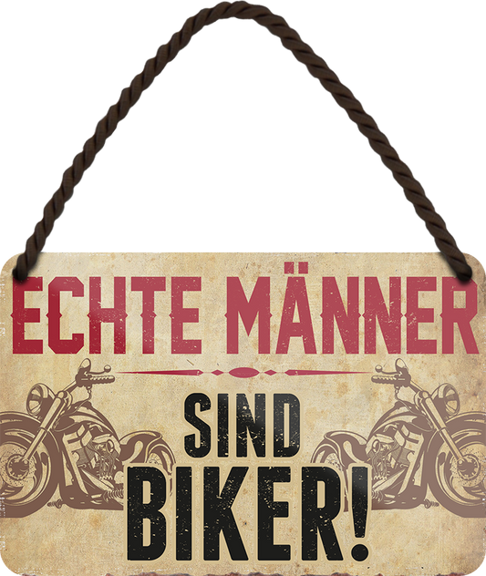 4252024251289		 ''Echte Männer sind Biker (braun)'' Schilderstore24 Blechschilder sind perfekt als Geschenk zu Weihnachten, Geburtstage, Feiern, Partys, Grillabende, Namenstag, Feiertag, Mädelsabend, Hochzeit. Jederzeit stilvoll im Wohnzimmer, Partykeller, Garage, Praxis, Büro, Café, Hauseingang Mechaniker Auto Motorrad Werkstatt auto lkw brummi tüfteln schrauber