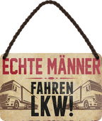 4252024251272		 ''Echte Männer fahren LKW (braun)'' Schilderstore24 Blechschilder sind perfekt als Geschenk zu Weihnachten, Geburtstage, Feiern, Partys, Grillabende, Namenstag, Feiertag, Mädelsabend, Hochzeit. Jederzeit stilvoll im Wohnzimmer, Partykeller, Garage, Praxis, Büro, Café, Hauseingang Mechaniker Auto Motorrad Werkstatt auto lkw brummi tüfteln schrauber