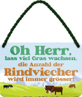 4252024250909		 ''Oh Herr lass Gras wachsen für Rindviecher'' Schilderstore24 Blechschilder sind perfekt als Geschenk zu Weihnachten, Geburtstage, Feiern, Partys, Grillabende, Namenstag, Feiertag, Mädelsabend, Hochzeit. Jederzeit stilvoll im Wohnzimmer, Partykeller, Garage, Praxis, Büro, Café, Hauseingang Büro Chef Angestellter Arbeit Job Arbeitsplatz Alltag Beruf Ausbildung