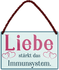 4252024252118		 ''Liebe stärkt das Immunsystem''
 Schilderstore24 Blechschilder sind perfekt als Geschenk zu Weihnachten, Geburtstage, Feiern, Partys, Grillabende, Namenstag, Feiertag, Mädelsabend, Hochzeit. Jederzeit stilvoll im Wohnzimmer, Partykeller, Garage, Praxis, Büro, Café, Hauseingang Sex küssen gefühle Zweideutig Romantik liebe sinnlich schnulzig romantisch pinup