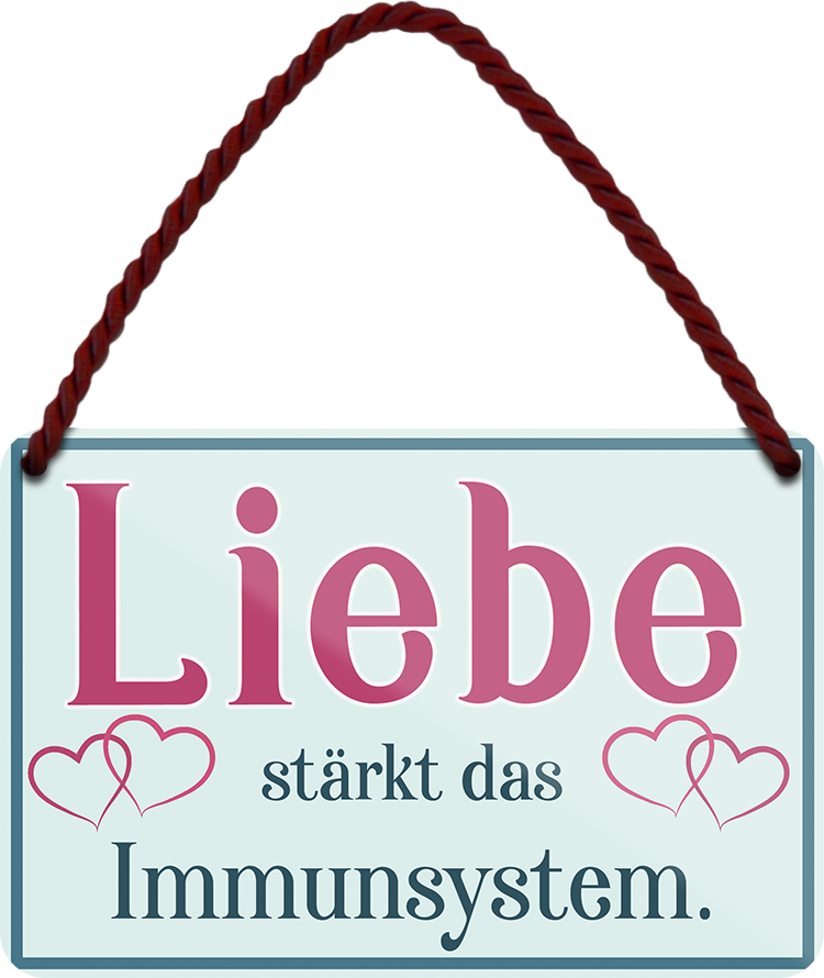 4252024252118		 ''Liebe stärkt das Immunsystem''
 Schilderstore24 Blechschilder sind perfekt als Geschenk zu Weihnachten, Geburtstage, Feiern, Partys, Grillabende, Namenstag, Feiertag, Mädelsabend, Hochzeit. Jederzeit stilvoll im Wohnzimmer, Partykeller, Garage, Praxis, Büro, Café, Hauseingang Sex küssen gefühle Zweideutig Romantik liebe sinnlich schnulzig romantisch pinup