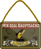 4252024251876		 ''Mir egal hauptsache Angeln''
 Schilderstore24 Blechschilder sind perfekt als Geschenk zu Weihnachten, Geburtstage, Feiern, Partys, Grillabende, Namenstag, Feiertag, Mädelsabend, Hochzeit. Jederzeit stilvoll im Wohnzimmer, Partykeller, Garage, Praxis, Büro, Café, Hauseingang Freizeit Sport Ski Schnee Aktivitäten skifahren kegeln biken rad hobby angeln