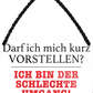 4252024252552		 ''Darf ich mich kurz Vorstellen. Schlechte Umgang''
 Schilderstore24 Blechschilder sind perfekt als Geschenk zu Weihnachten, Geburtstage, Feiern, Partys, Grillabende, Namenstag, Feiertag, Mädelsabend, Hochzeit. Jederzeit stilvoll im Wohnzimmer, Partykeller, Garage, Praxis, Büro, Café, Hauseingang Sarkasmus Ironie Funny Schwarzer Humor faul dumm fun rente lästern teufel