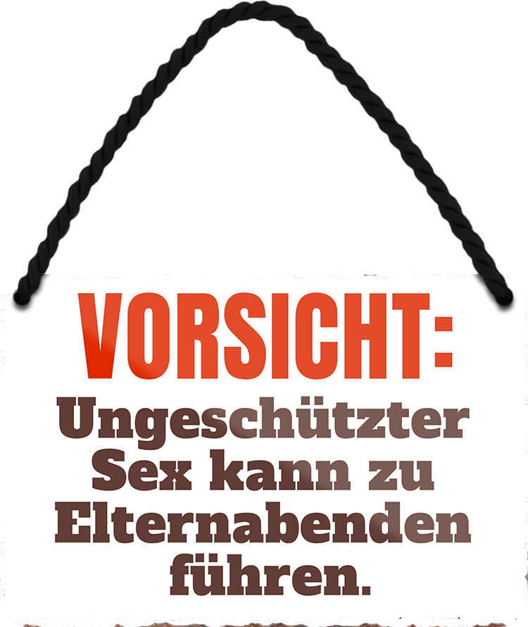 4252024252774		 ''Vorsicht, ungeschützter Sex Elterabend'' Schilderstore24 Blechschilder sind perfekt als Geschenk zu Weihnachten, Geburtstage, Feiern, Partys, Grillabende, Namenstag, Feiertag, Mädelsabend, Hochzeit. Jederzeit stilvoll im Wohnzimmer, Partykeller, Garage, Praxis, Büro, Café, Hauseingang Familie Zuhause Eltern Geschwister oma opa familie mama papa geschwister
